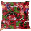 Clayre & Eef KT021.428 Funda de Cojín 44x44 cm Rojo Diseño Navideño