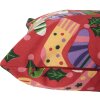 Clayre & Eef KT021.428 Funda de Cojín 44x44 cm Rojo Diseño Navideño
