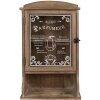 Clayre & Eef 50812 Armario de Pared 32x15x54 cm Vintage con Puerta de Vidrio