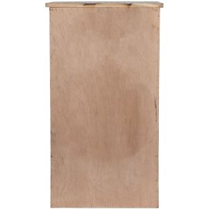 Clayre & Eef 5H0732 Armario de pared Estantería de pared estilo rústico blanco marrón 33x25x61 cm
