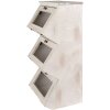 Clayre & Eef 5H0732 Armario de pared Estantería de pared estilo rústico blanco marrón 33x25x61 cm