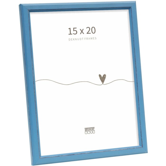 Marco de fotos Deknudt S236F6 azul Madera 15x20 cm estilo rústico