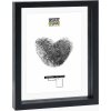 Marco de fotos Deknudt S68SG2 con borde de madera en negro para efecto flotante 15x20 cm