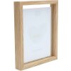 Marco de fotos Deknudt S68SG3 de cristal con borde de madera en color natural para efecto flotante 15x20 cm