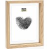 Marco de fotos Deknudt S68SG2 con borde de madera natural para efecto flotante 20x30 cm