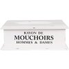Clayre & Eef 6H2396 Caja de pañuelos Madera Blanco 28x16x10 cm Vintage