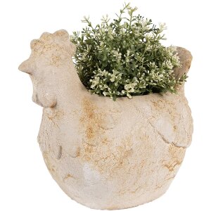 Clayre & Eef 6MG0108 Decoración Macetero Beige Marrón 31x20x27 cm Estilo rústico