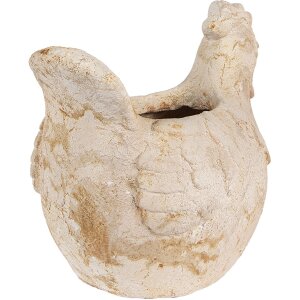 Clayre & Eef 6MG0108 Decoración Macetero Beige Marrón 31x20x27 cm Estilo rústico