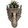 Clayre & Eef 6MG0112 Decoración Florero Marrón Verde 30x15x43 cm Estilo Barroco