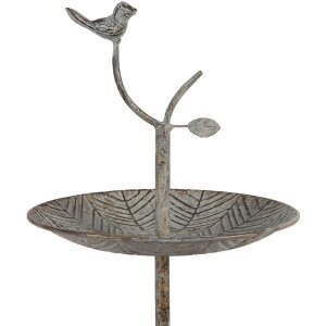 Clayre & Eef 6Y5658 Etapa de metal verde-marrón Ø 26 x 48 cm 2 niveles estilo antiguo
