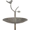 Clayre & Eef 6Y5658 Etapa de metal verde-marrón Ø 26 x 48 cm 2 niveles estilo antiguo