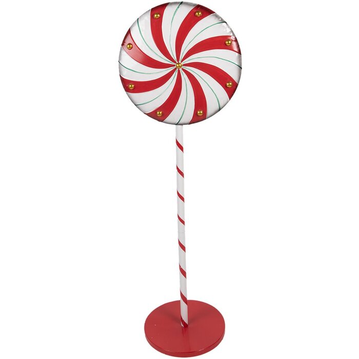 Clayre & Eef 6Y5733 Decoración Lollipop Rojo Blanco 40x30x120 cm
