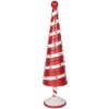 Clayre & Eef 6Y5735 Árbol de Navidad de Hierro Color Rojo y Blanco Diámetro 13x49 cm Estilo de Campo