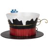 Clayre & Eef 6Y5736 Sombrero decorativo rústico invernal Ø 22x12 cm negro blanco azul dorado
