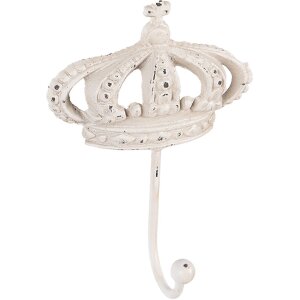 Clayre & Eef 6Y5773 Gancho de Pared Hierro Blanco...