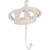 Clayre & Eef 6Y5773 Gancho de Pared Hierro Blanco Antiguo 14x7x19 cm Gancho de Pared Shabby