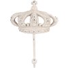 Clayre & Eef 6Y5773 Gancho de Pared Hierro Blanco Antiguo 14x7x19 cm Gancho de Pared Shabby