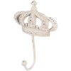 Clayre & Eef 6Y5773 Gancho de Pared Hierro Blanco Antiguo 14x7x19 cm Gancho de Pared Shabby