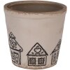 Clayre & Eef 6CE2123M Decoración Maceta Cerámica Beige Negro Ø 15x14 cm
