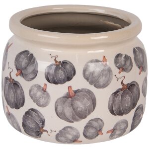 Clayre & Eef 6CECSP0001L Maceta Cerámica Beige Gris Ø 20x15 cm Estilo Campestre