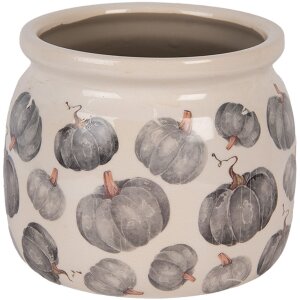 Clayre & Eef 6CECSP0001M Maceta Cerámica Beige Gris Ø 16x13 cm Estilo Campestre