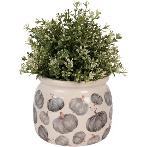 Clayre & Eef 6CECSP0001M Maceta Cerámica Beige Gris Ø 16x13 cm Estilo Campestre