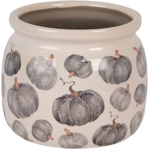 Clayre & Eef 6CECSP0001M Maceta Cerámica Beige Gris Ø 16x13 cm Estilo Campestre