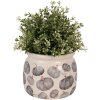 Clayre & Eef 6CECSP0001M Maceta Cerámica Beige Gris Ø 16x13 cm Estilo Campestre