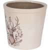 Clayre & Eef 6CEGTW0001L Decoración Maceta Beige Marrón Ø 17x16 cm