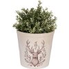 Clayre & Eef 6CEGTW0001L Decoración Maceta Beige Marrón Ø 17x16 cm