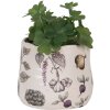 Clayre & Eef 6CETKG0001XS Maceta Cerámica Beige Ø 11x10 cm Estilo Campestre