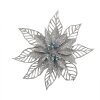 Clayre & Eef Adorno Navideño Flor 2 Piezas Plata 15cm