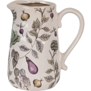 Clayre & Eef Jarra decorativa motivo vegetal 21x15x23 cm