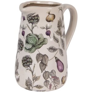 Clayre & Eef Jarra decorativa motivo vegetal 21x15x23 cm