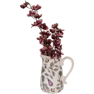 Clayre & Eef Jarra decorativa motivo vegetal 21x15x23 cm