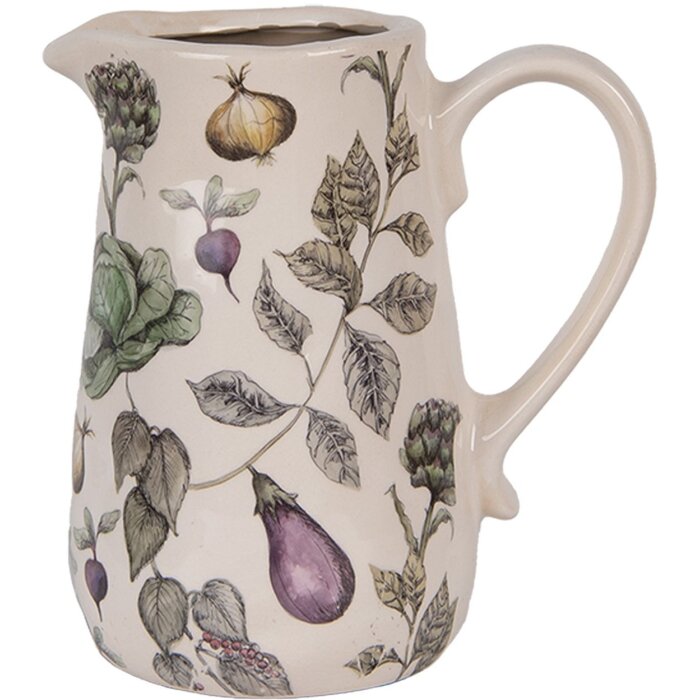 Clayre & Eef Jarra decorativa motivo vegetal 16x12x18 cm