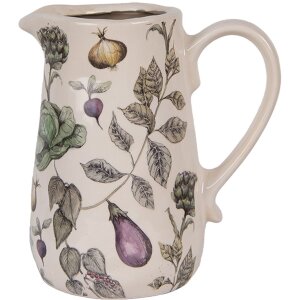 Clayre & Eef Jarra decorativa motivo vegetal 16x12x18 cm