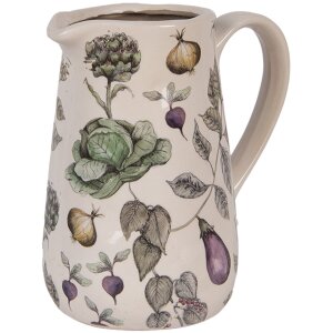 Clayre & Eef Jarra decorativa motivo vegetal 16x12x18 cm