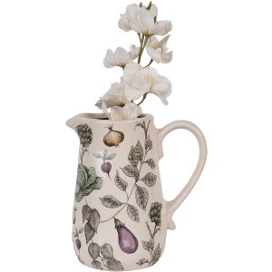 Clayre & Eef Jarra decorativa motivo vegetal 16x12x18 cm