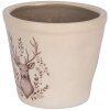 Clayre & Eef Maceta decorativa con motivo de ciervo Ø 12x11 cm