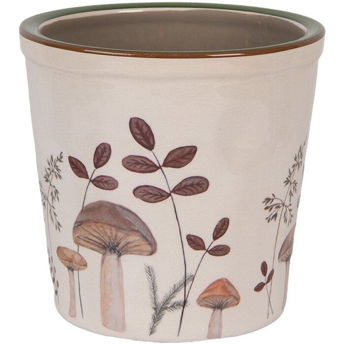 Clayre & Eef Maceta decorativa 17x16 cm beige y marrón