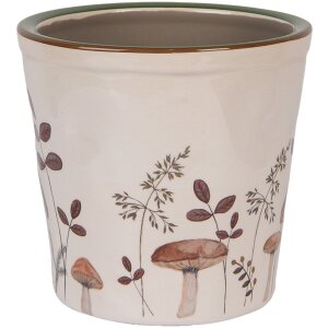 Clayre & Eef Maceta decorativa 17x16 cm beige y marrón
