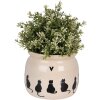 Clayre & Eef Maceta decorativa 16x13 cm beige y negro