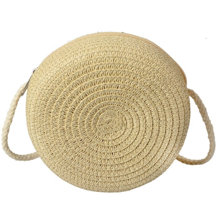 Juleeze JZBG0304 Bolso Boho redondo 14x8 cm beige