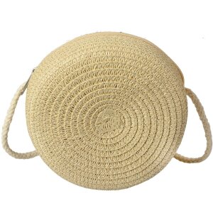 Juleeze JZBG0304 Bolso Boho redondo 14x8 cm beige