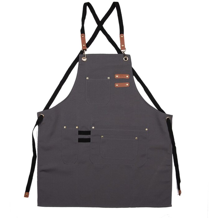 Clayre & Eef Delantal Gris 75x66 cm
