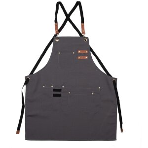 Clayre & Eef Delantal Gris 75x66 cm