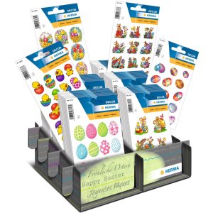 herma pegatinas decoración flores y pollitos 3 hojas