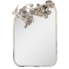 Clayre & Eef 52S329 Espejo de pared blanco gris dorado 58x89cm estilo Antiguo con motivos florales