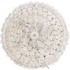 Clayre & Eef Aplique de pared Ø62 cm Gris Blanco Diseño Antiguo Hierro E27